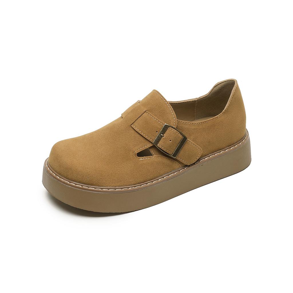 Small thick-soled retro new spring one-pedal single shoes
