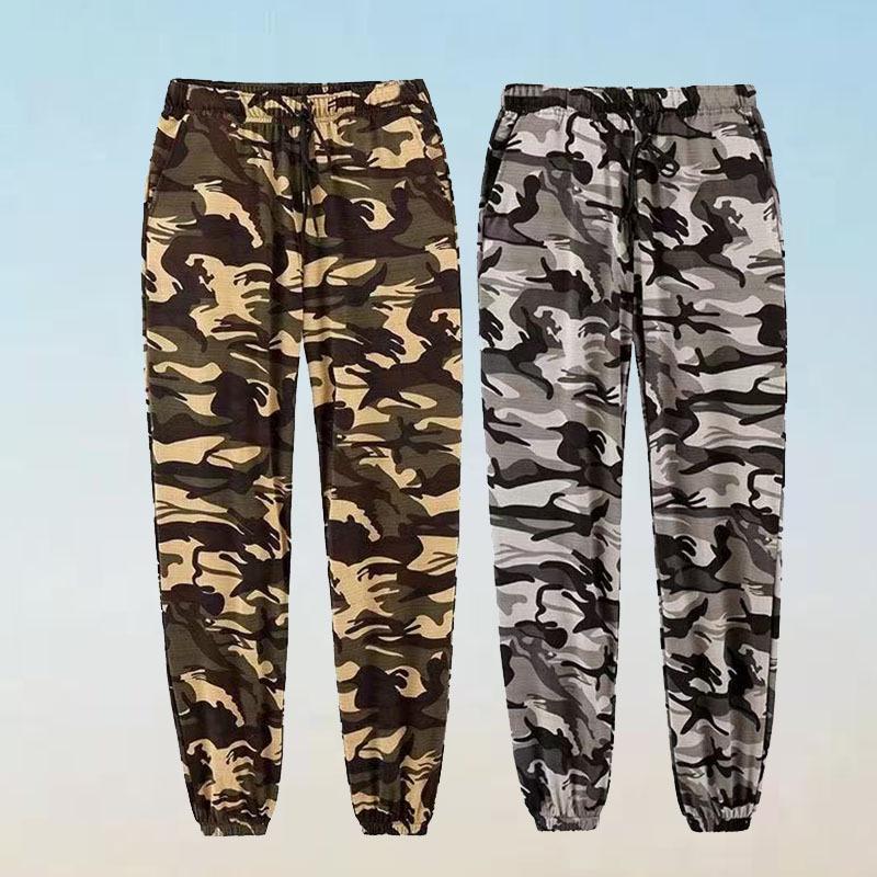 Herren- und Damen-Ultra-dünne atmungsaktive Eis-Seide Camouflage Jogginghosen