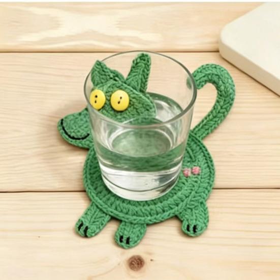 6PCS Wooden Coaster, Cute Puppy Shape, Thermal Insulation Non-Slip Design, Durable Easy To Clean Coasters for Home Office Decor