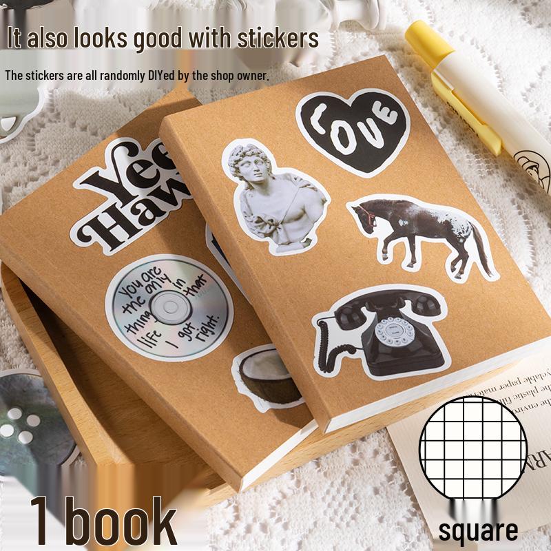 Ретро-блокнот формата А6 из коровьей кожи - Стильный, Плотный, С пустыми линиями для студентов