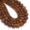 1 Strand 4/6/8/10mm Natural Stone Beads Golden Silk Jade Round Loose Beads For Jewelry Making DIY Bracelets Necklace Accessories