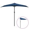 Balcony Sun Umbrella with Aluminum Pole Blue 270 X 144 X 222 Cm Semi Circular