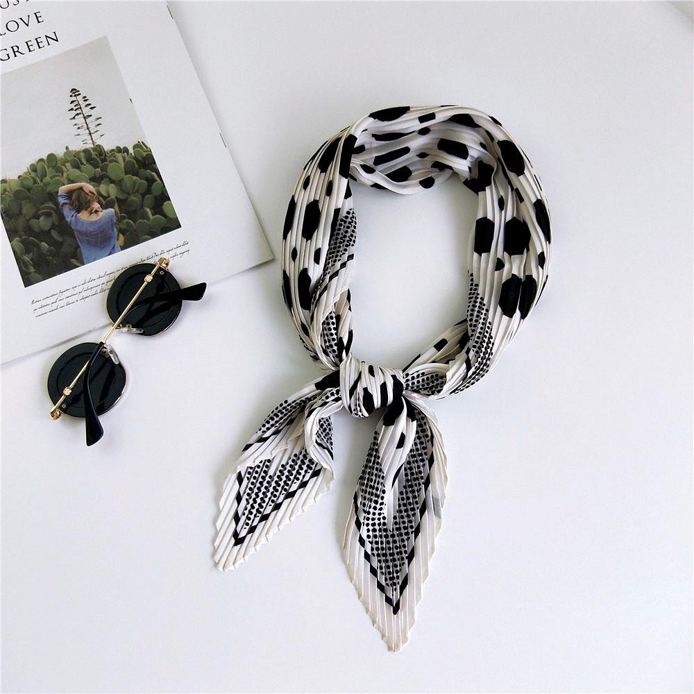 Decorative Simple Texture Silk Scarf Women'S New Style Spring And Autumn Summer Fashion Versatile Headscarf Work Scarf