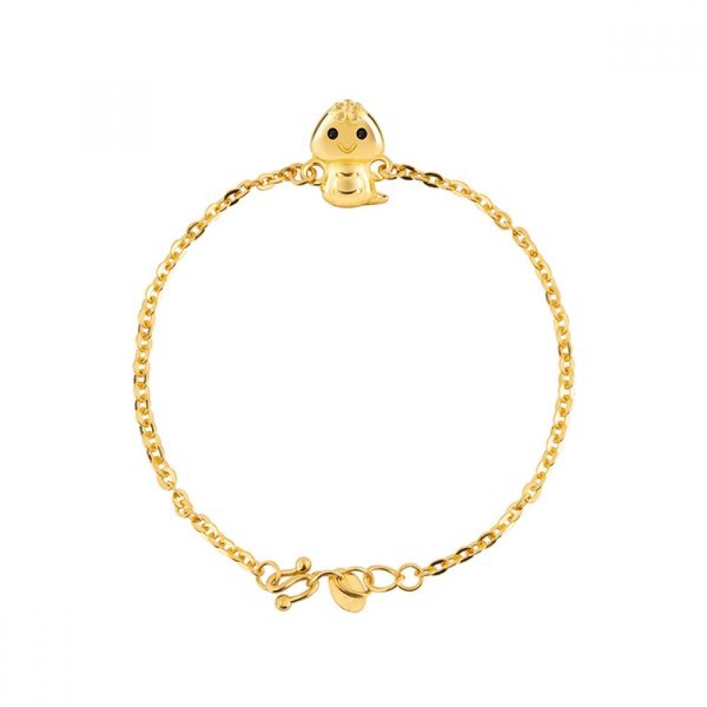 Porti 24k Gold 1.875g Snake Zodiac Flower Bracelet