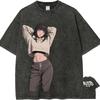 Anime NARUTO Hyūga Hinata Graphic Print T-Shirt Men Women Streetwear Harajuku Fashion Vintage Washed Cotton Summer New Tee Loose Casual Oversized Top