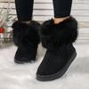 Fashion Winter Women Boots Suede Thermal Sleeves Keep Warm Mid-Calf Snow Boots Ladies Comfortable Platform Shoes Zapatos Mujer Size 43