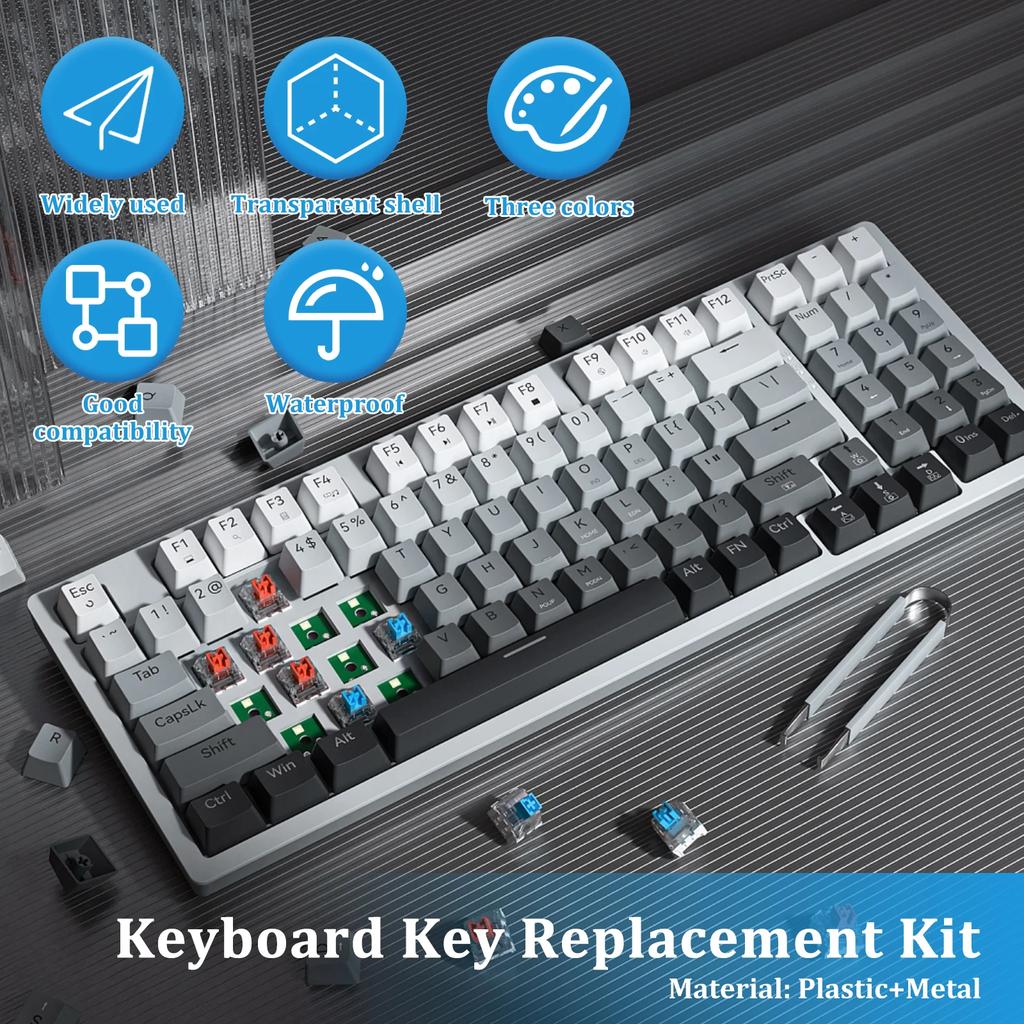 150 Pieces Keyboard Replacement Parts Compatible for Cherry MX Gateron Mechanical Keyboard LED Switches 3Pin Durable Waterproof