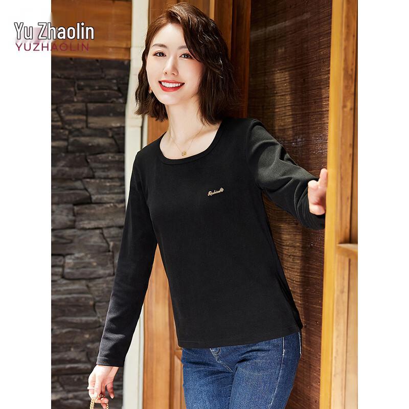 YUZHAOLIN Women s Round Neck Long Sleeve T-Shirt Y143T2007 M