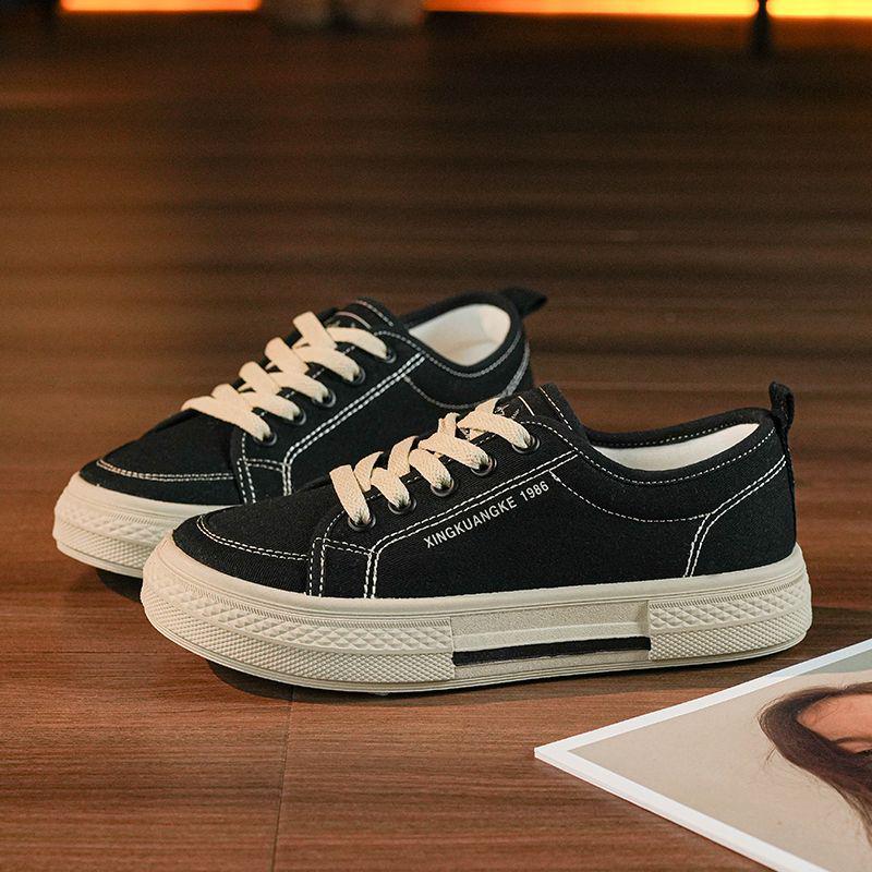 

Женские парусиновые туфли на раннюю весну - Повседневные, дышащие низкие кеды, универсальный тренд в корейском стиле для студентов и взрослых 36 хаки