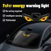Outdoor Solar Car Lamp Devil Eyes Light Powered LED Dynamic Windshield Ambient USB-C Dual Charging Rechargeable Vehicle with Vibration And Sensor