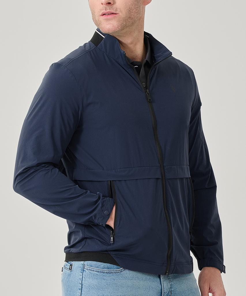 Biltmore Men'S Perforated Ribbed Stretch Windbreaker Jumper