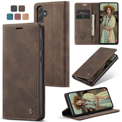 Luxusní retro pouzdro pro Samsung Galaxy A55, více slotů na karty, funkce stojánku, kryt na telefon pro Galaxy A56 5G, kožená peněženka