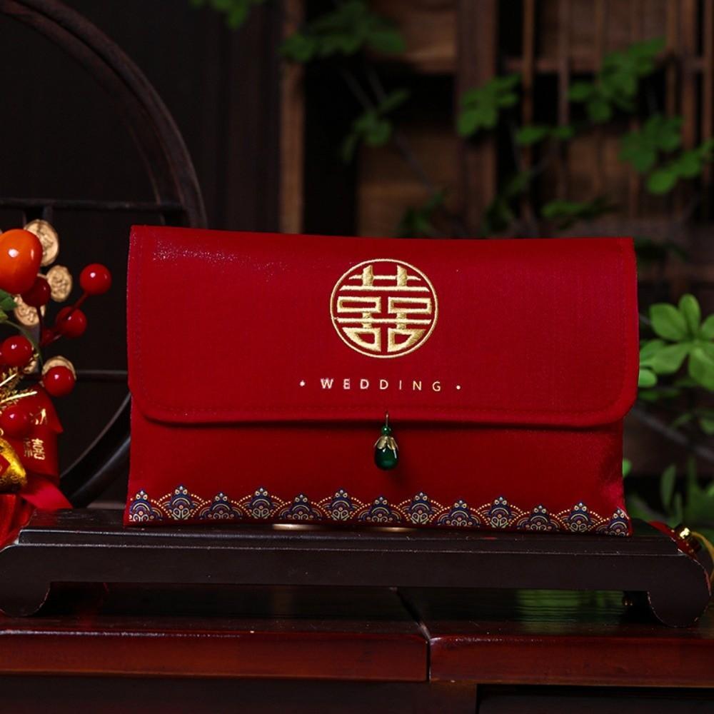 Tassel Design Brocade Red Envelope Best Wishes Money Bags  Wedding Birthday
