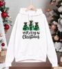 Merry Christmas Bow Trees Printing Hoody Men All-Match Autumn Sportswear Oversized Comics Streetwear Casual Fleece Hoodies