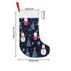 Christmas Decoration Fireplace Hanging Stocking Christmas Stockings 1pc 45.72 Cm, Christmas Snowman Tree Blue
