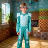 Kids' Minecraft Diamond Armor Cosplay Costume for Halloween