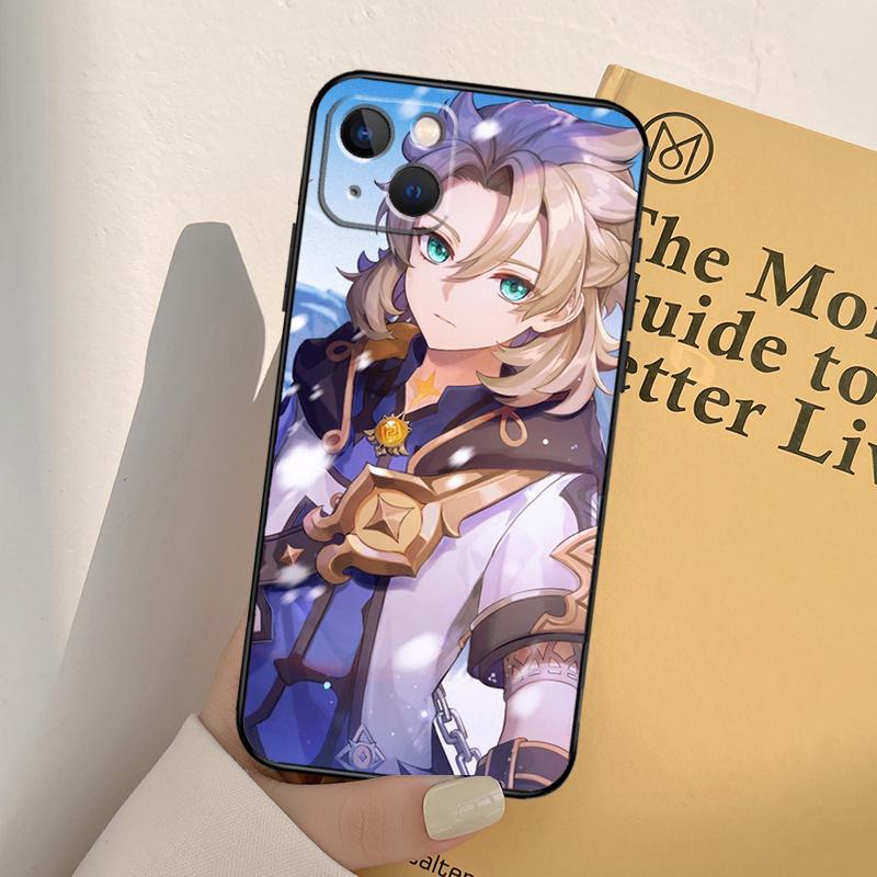Smug Albedo Genshin Impact Phone Case For iPhone 17 16 15 13 11 12 14 Pro Max mini XR 16e 15 16 Plus 17 Air Full Cover