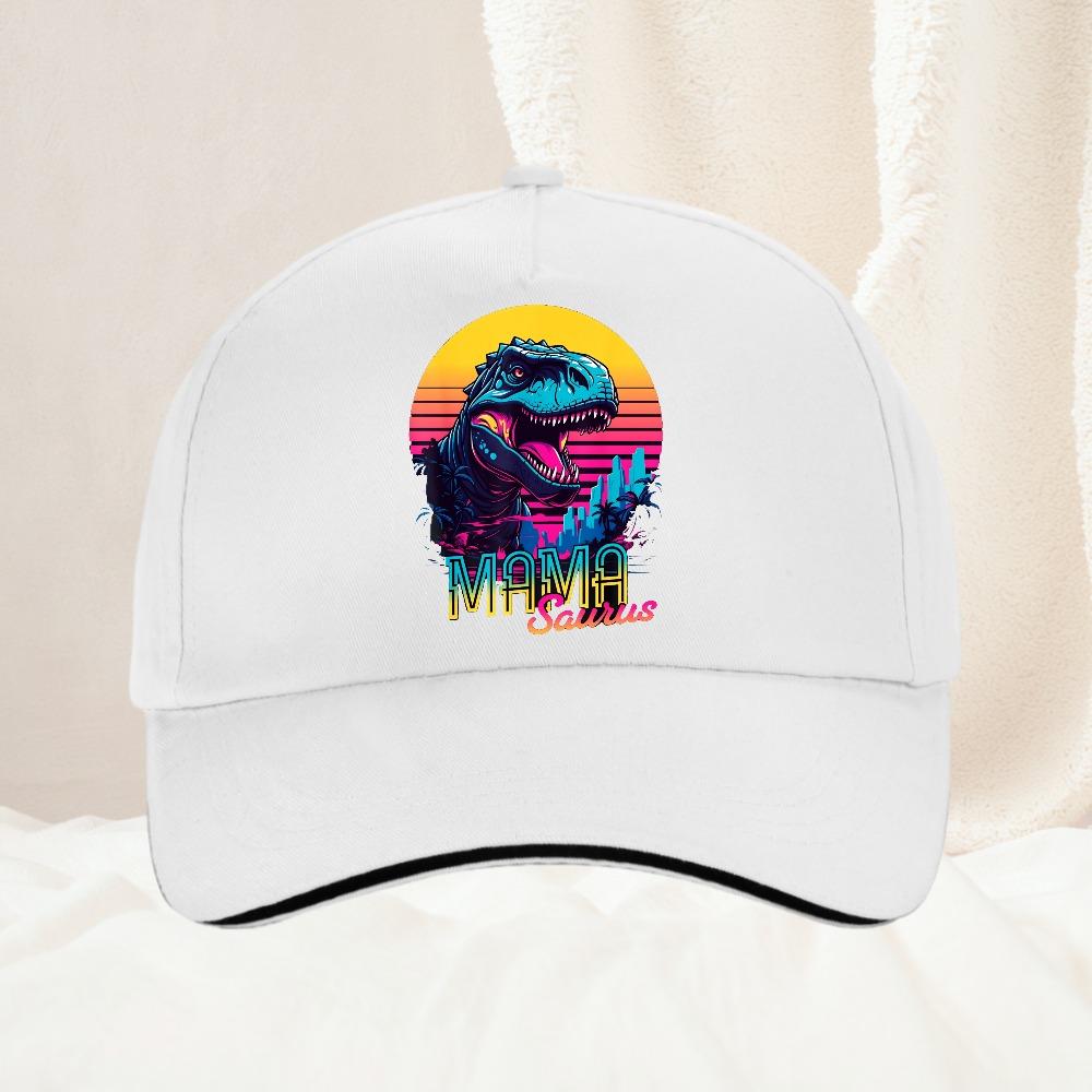 Zabawna czapka MamaSaurus TRex Dinozaur Mama Outdoor Regulowana Codzienna Czapka Ochrona przed Słońcem Unisex Damska Czapka Golfowa Baseballowa