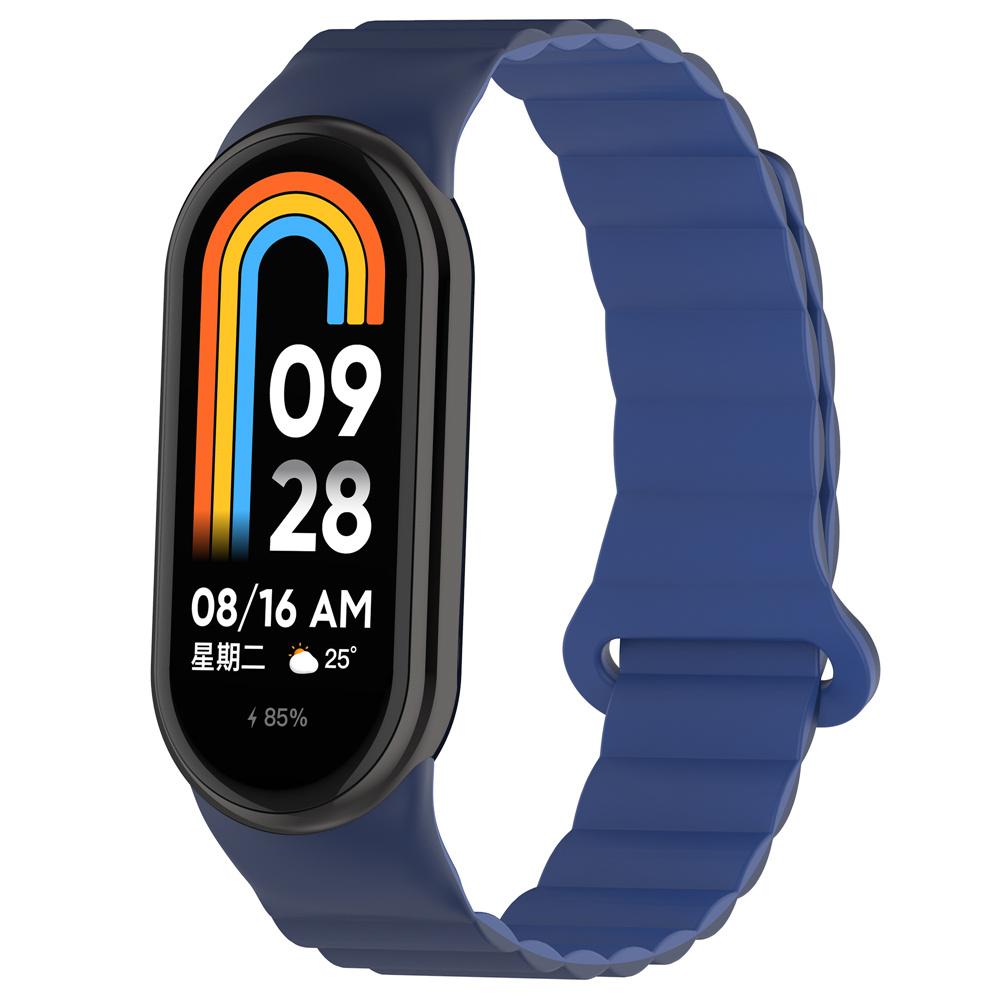Magnetický silikonový řemínek pro Xiaomi mi band 8 Náhradní řemínek Sportovní náramek Pro Mi band 8 Řemínek Náramek Dvoubarevný řemínek