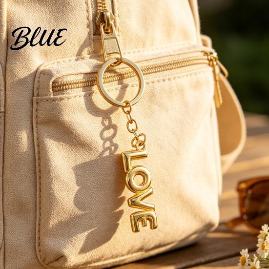 Durable Key Ring LOVE Keychain for Backpacks Alloy Letter Car Handbag Charm Pendant Holder Pendant Romantic Valentine’s Day Gift