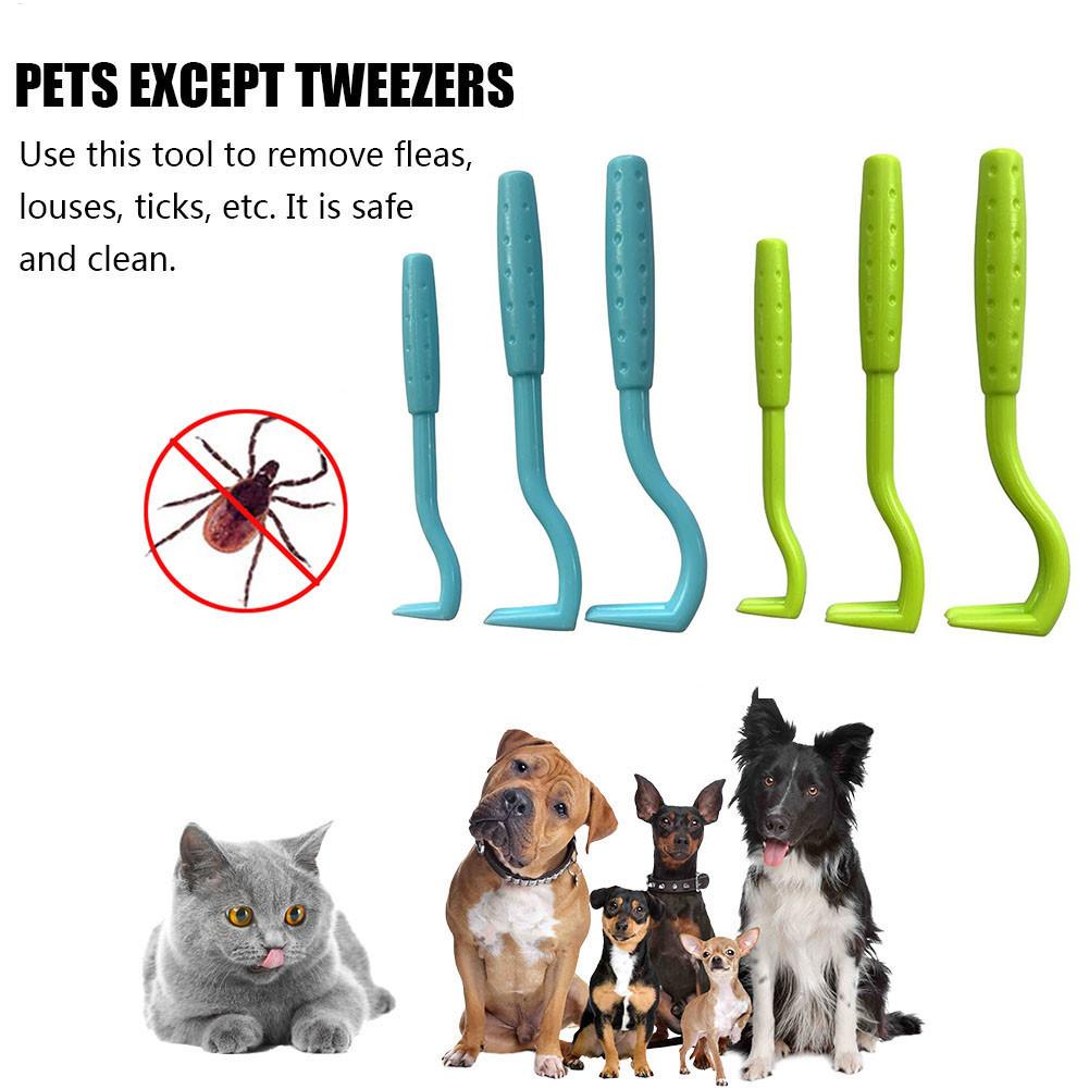 3Pcs Pet Flea Remover Beauty Insect Clamps Remove Lice Ticks Worms From Cats Dogs Cleaning Tools Care Accessories