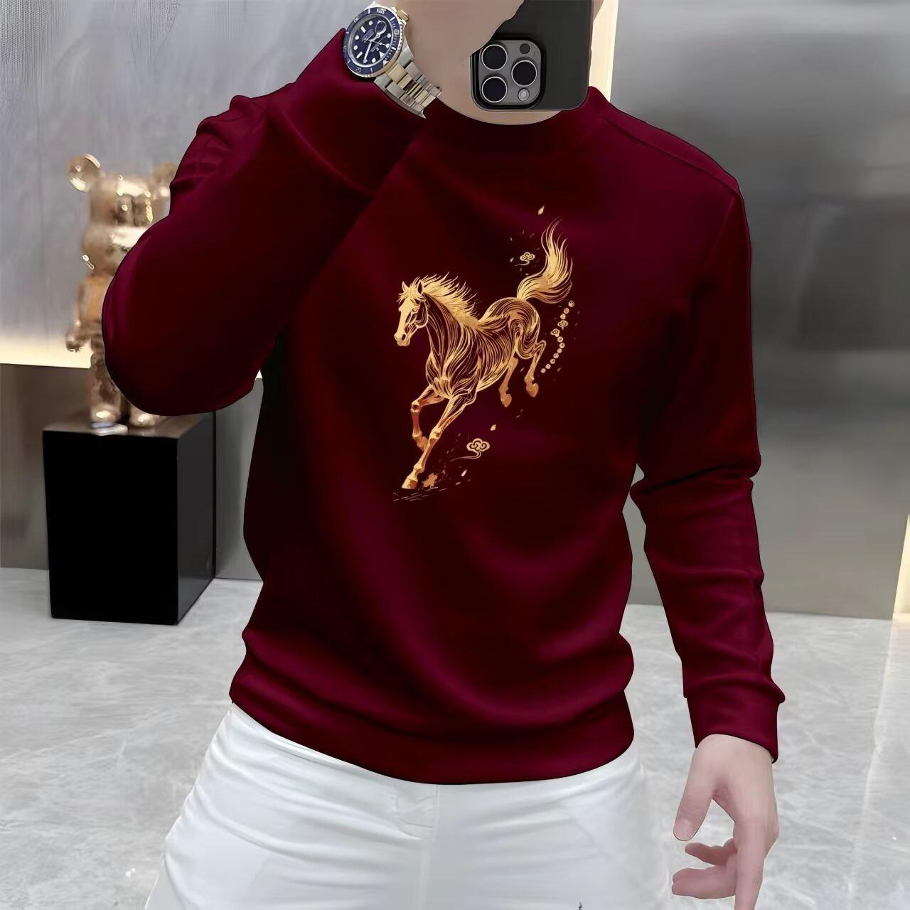 2025 New Arrival:  Success Upon Arrival  Men s Crew Neck Sweatshirt, Loose Fit, Versatile Style for Autumn/Winter 5XL