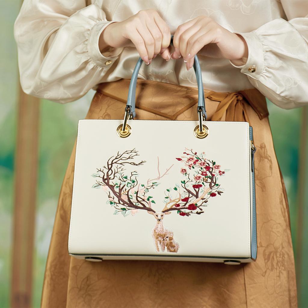Chinesischen stil kuh leder tasche frauen original schulter tasche top griff heißer leder taschen begrenzte