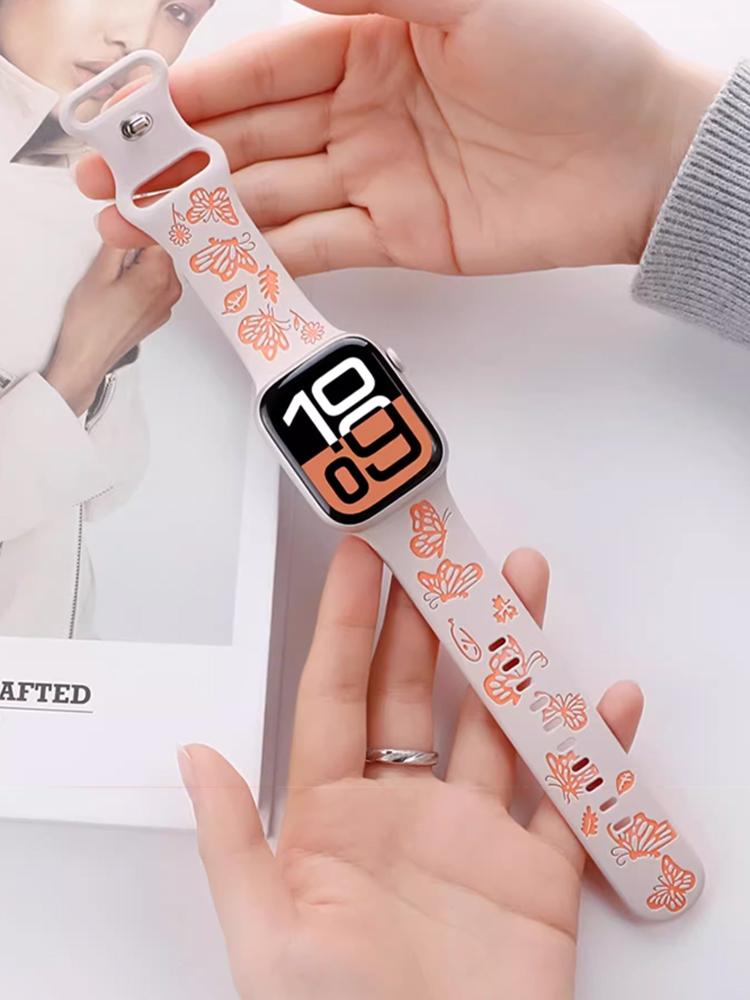 Engraved Straps For Apple Watch Band 46mm 42mm 44mm 45mm 40 41mm 49mm correa bracelet iwatch Series 11 10 9 8 7 6 5 Ultra 3 SE