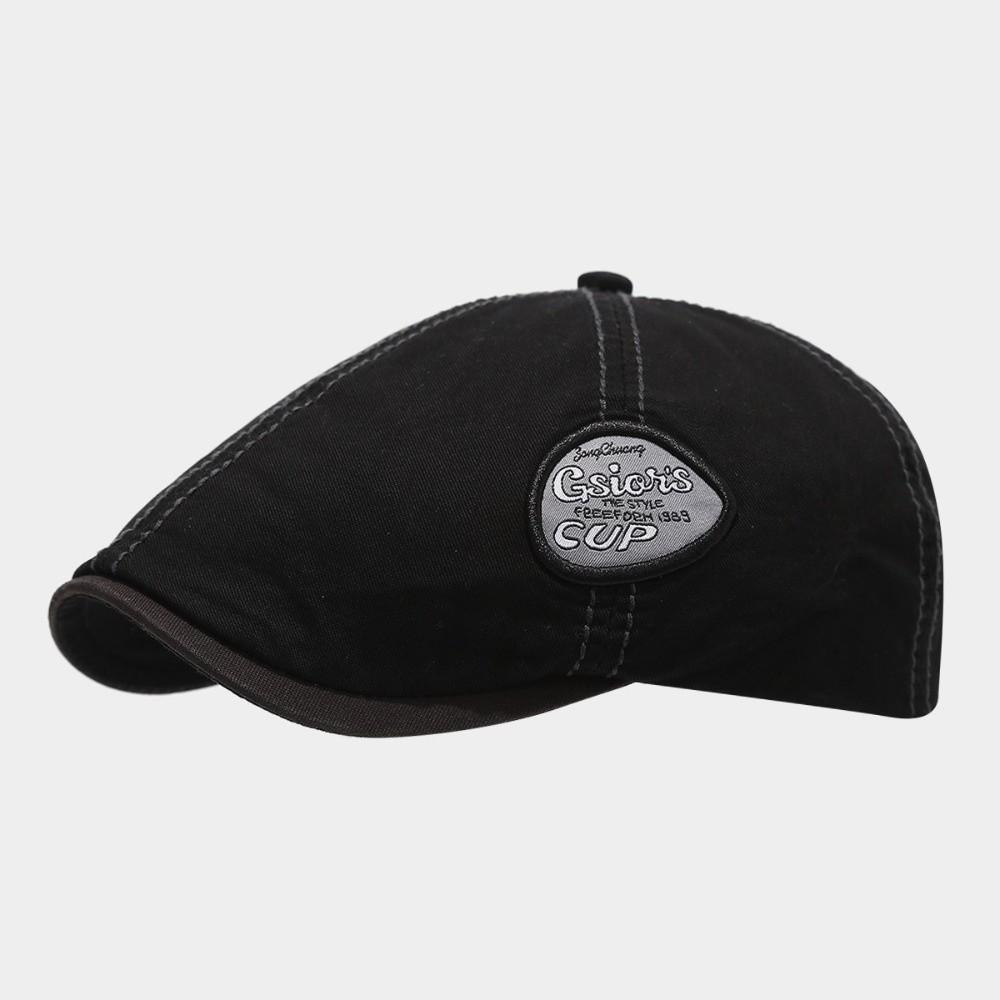 Embroidey Forward Hat Vintage Cowboy Caps Ins Newsboy Cap  Outdoor