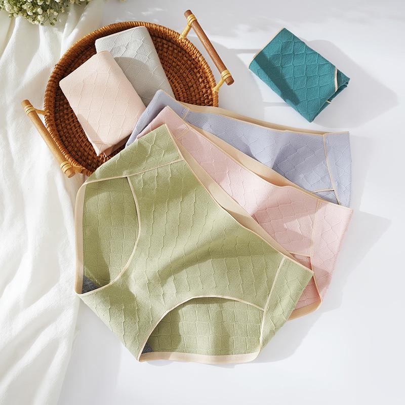 Baumwollslips für Damen in großer Größe, Damen-Slips in Unifarben, bequem, atmungsaktiv, mittelhoch geschnitten, nahtlose Unterhosen