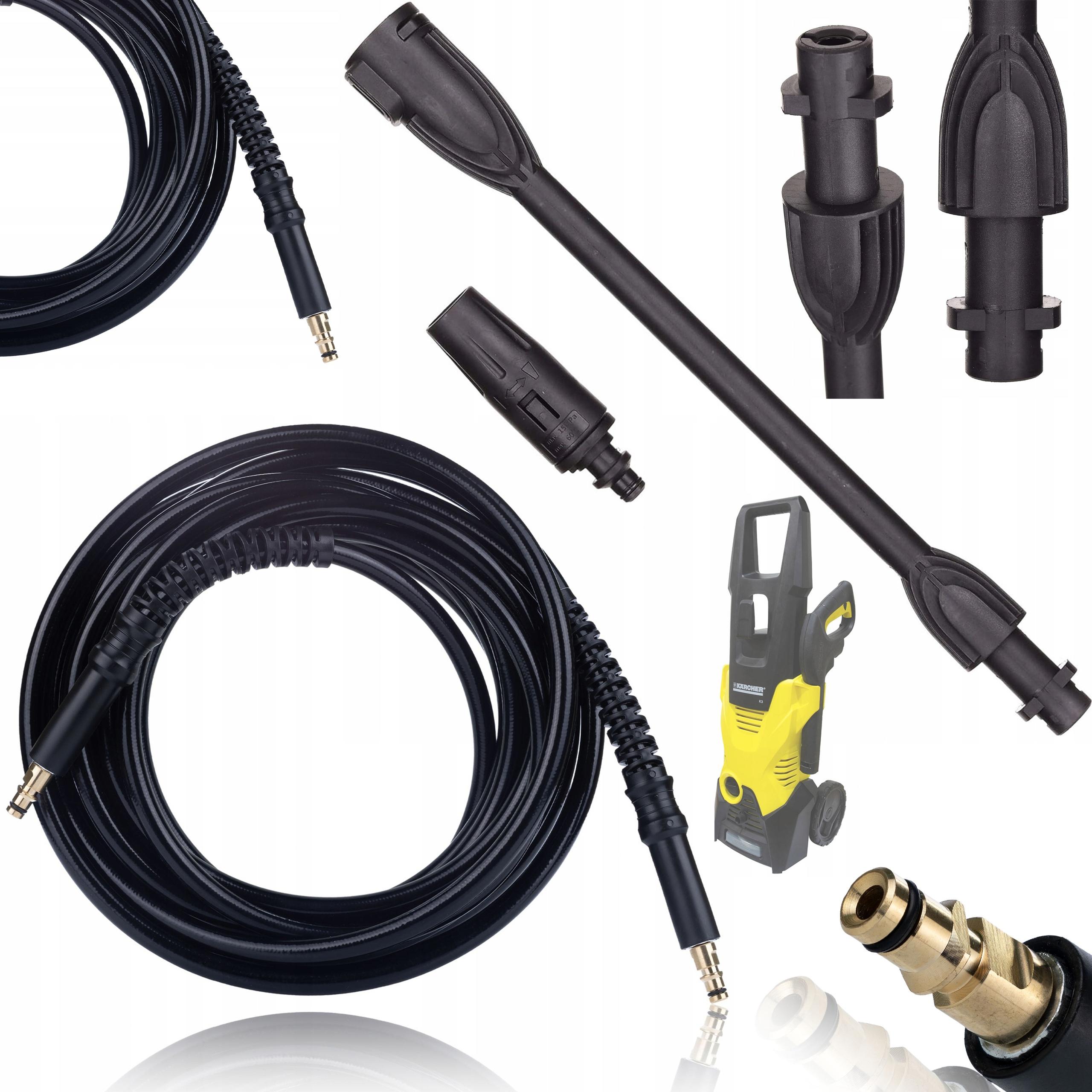 Kärcher K2 K3 K4 K5 K6 K7 High Pressure Hose 10m Click-Click + Vario Adjustable Lance for Pressure Washer