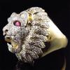 New Domineering Men's Ring Creative Lion Head Shape European and American