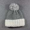 Winter versatile rough knitted with hairball knitted hat thickened warm couple wool hat unisex