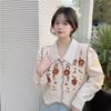 Short Sleeveless Embroidered Knitted Vest for Spring and Summer Fashionable Hollowed-out Crocheted Top Cardigan for Spring and Autumn