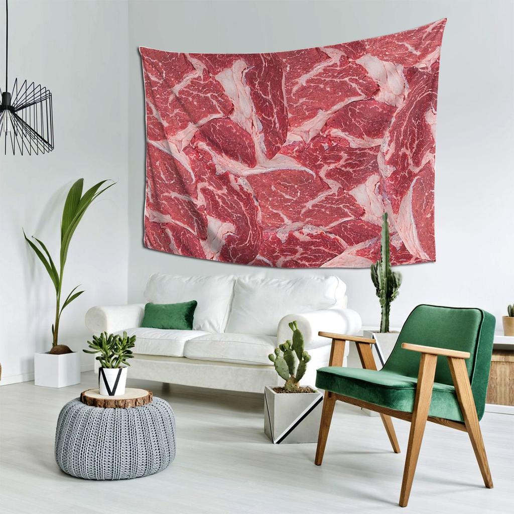 Meat Tapestry Decoration Art Aesthetic Tapestries for Living Room Bedroom Home Wall Cloth Wall Hanging