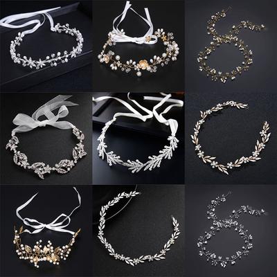 Ornaments Hair Jewelry Bridal Hair Vine Pearl Leaf Wedding Hair Accessories Bride Crystal Headband