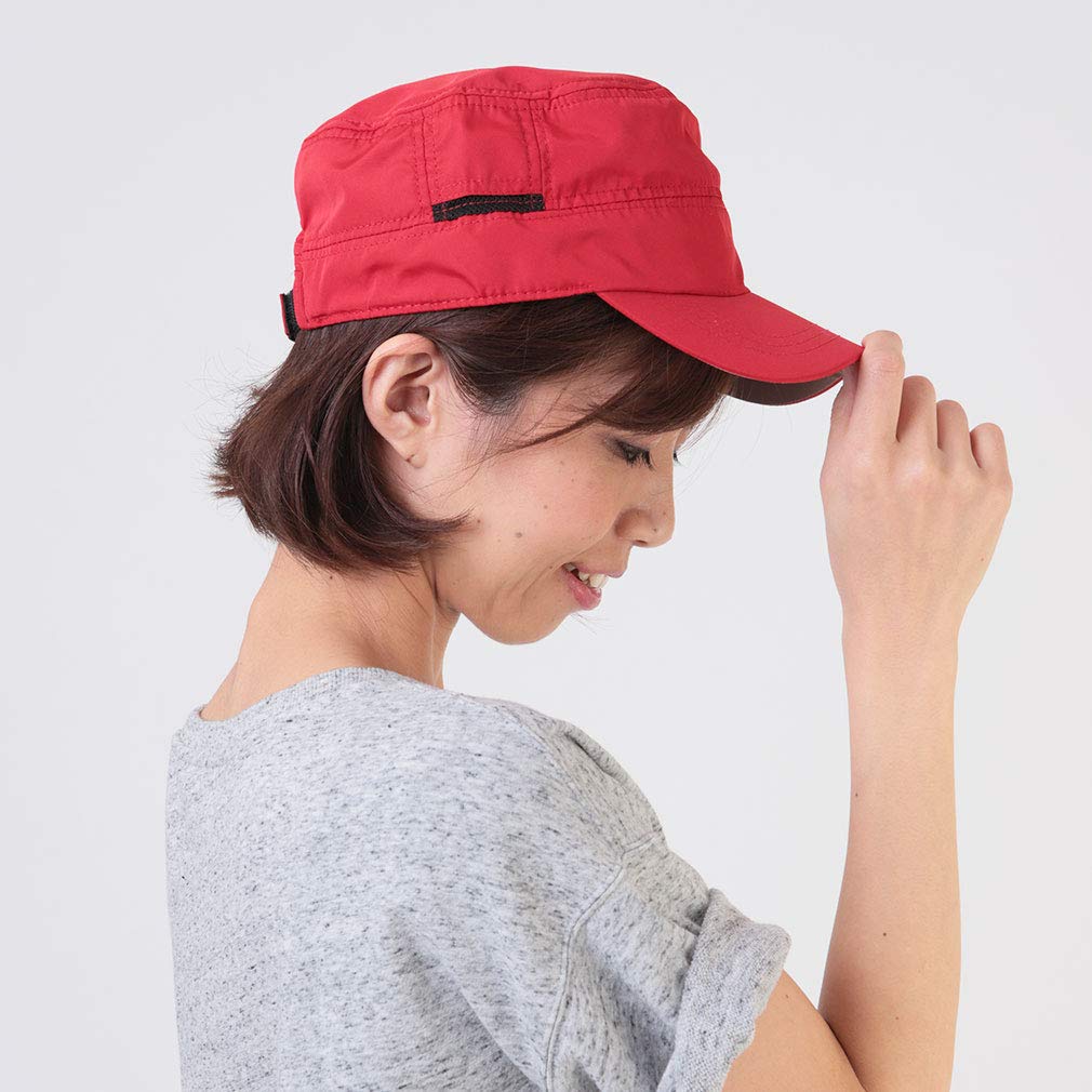 Belleapparel Work Rain Hat for Men and Women L Water-Repellent Cap, (Red, (61cm))