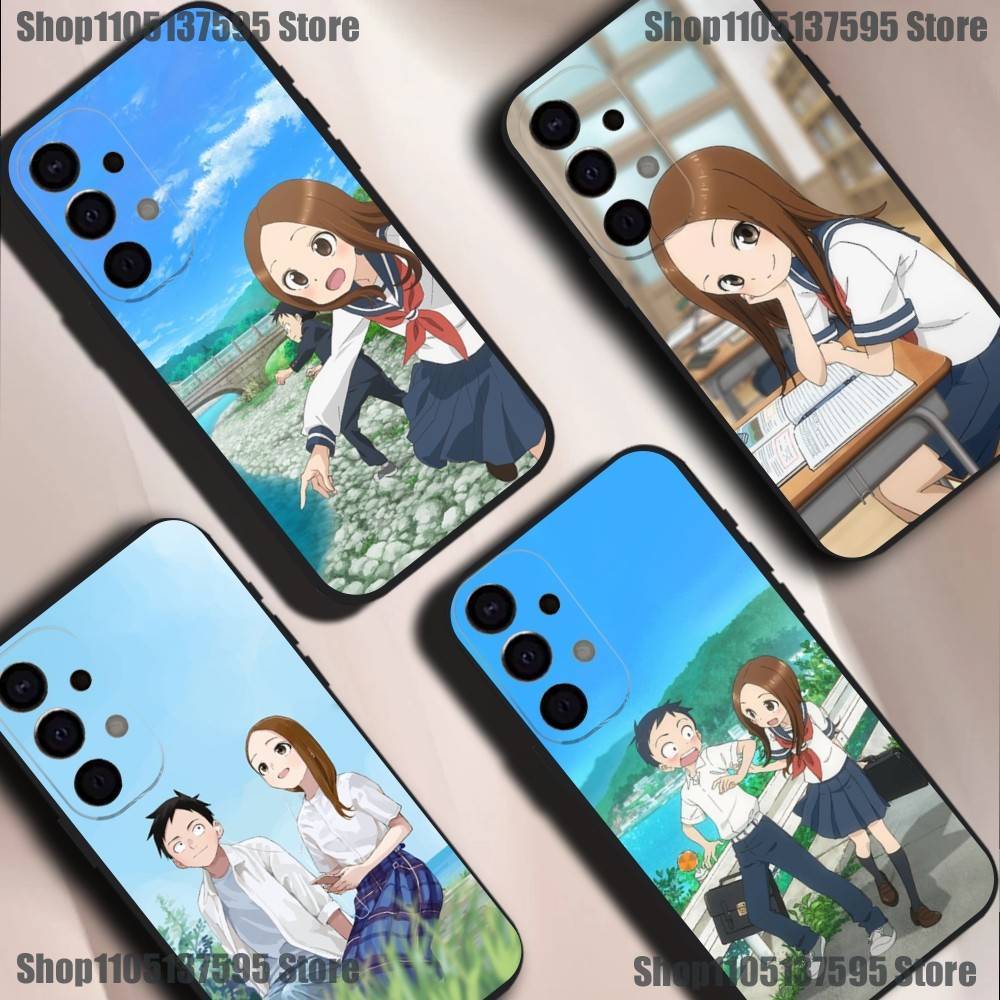 KarakaiS Jozu no Takagi San Handyhülle Für Samsung S25,S24,S21,S22,S23,S30,Ultra,S20,Plus,Fe,Lite,5G Schwarze Hülle