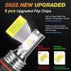 4Pcs LED Headlights Kit Combo Bulbs 6500K High Low Beam Super White Bright 9005 9006