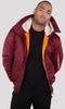 Alpha Industries MA-1 Hooded (158104) бордовая зимняя куртка (158104-184)