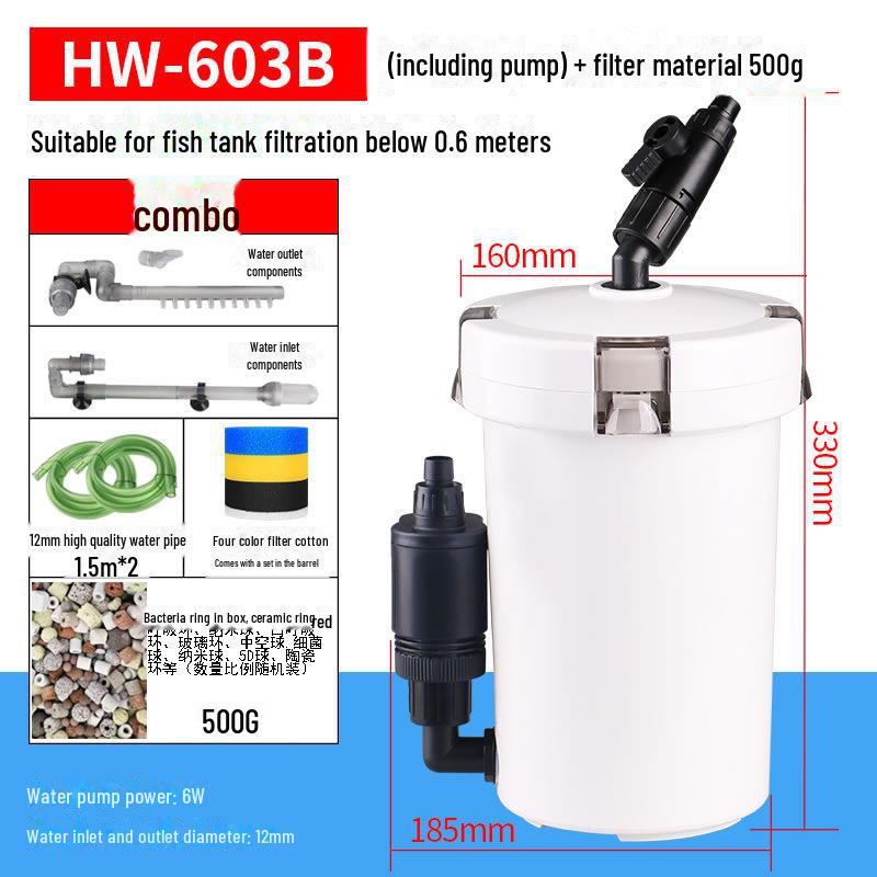 

Sensen Silent Внешний насос предварительной фильтрации для аквариумов White Bucket Body