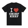 I Love Chief Keef Tshirt Women's Fashion Casual Short Sleeved Tshirt Retro Gothic Plus Size Tshirt Hip Hop Street Wear