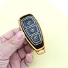 Gold Edge Shell Keyless Holder Fob For Ford Kuga Focus ST Fusion Fiesta Focus 3 4 Mondeo Ecosport TPU Car Smart Key Case Cover Accessories