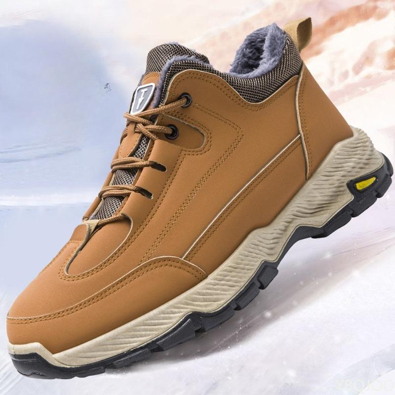 

Мода Новая Модная удобная обувь из толстого хлопка повседневная универсальная зимняя обувь с высоким верхом, снегоходы, противоскользящая износостойкая обувь 42 жёлтый