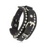 9Pcs Punk Rock Wide Cuff Bracelets Multi Layer Leather With Metal Studs Adjustable Unisex For Daily Wear
