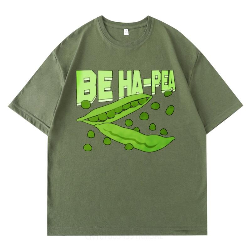 Vintage Tshirt Minimalist Tshirt Adult Unisex Oneck t shirt Be Ha Pea With Peas And Pods Hiphop For Unisex Tee shirt Everyday Tee
