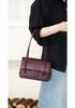 26P Preppy CoCo Genuine Leather Underarm Baguette Handbag