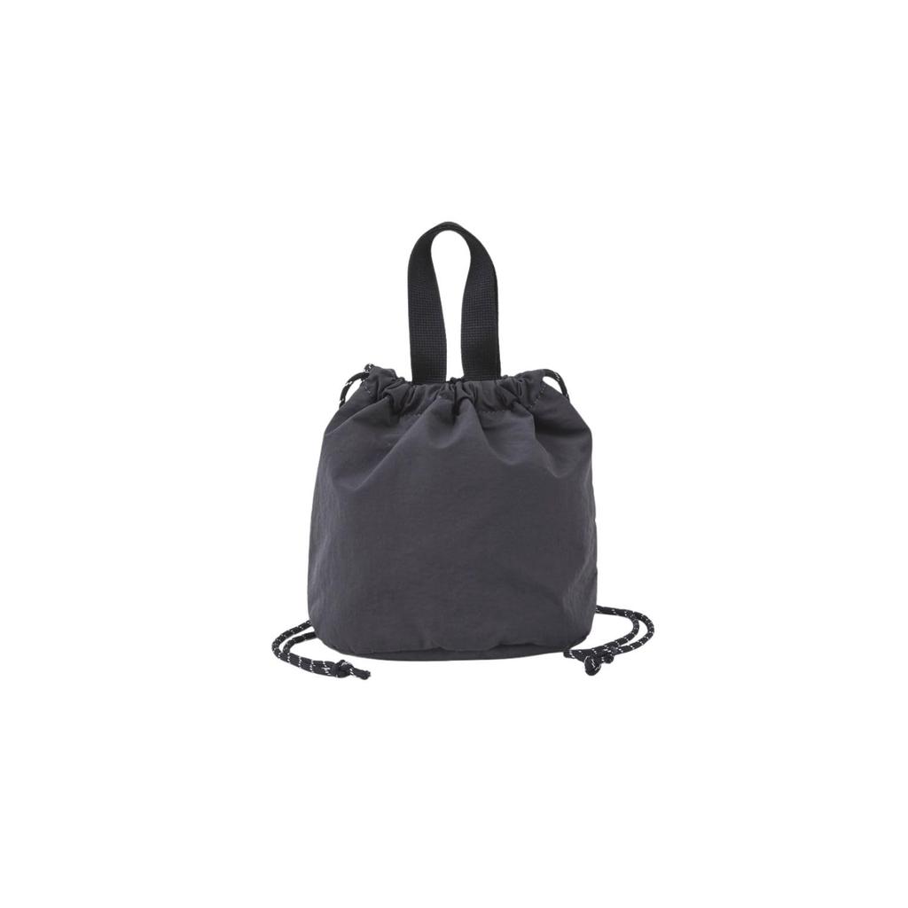 Zhicheng Hanbai Leichte, runde Schultertasche aus wasserabweisendem Material, dunkelgrau, B 20 x T 16 x H 22 cm (Griffhöhe 11,5 cm, maximale Länge