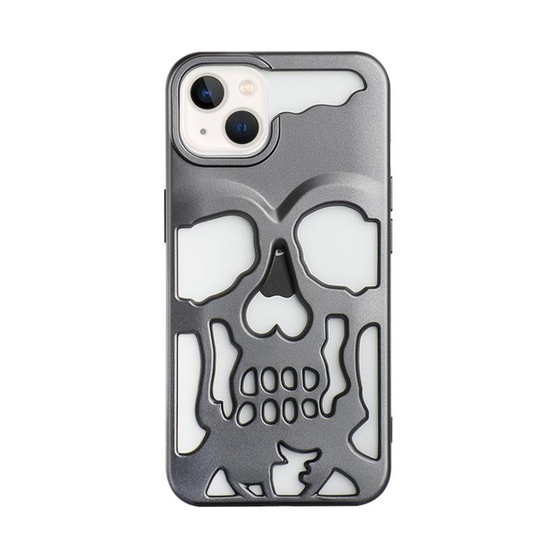 Cool Hollow Heat Dissipation Cool Skull Ghostfa Plating Phone Case For iPhone 17 16 Pro Max 15 14 Plus Air Fashion Slim Cover