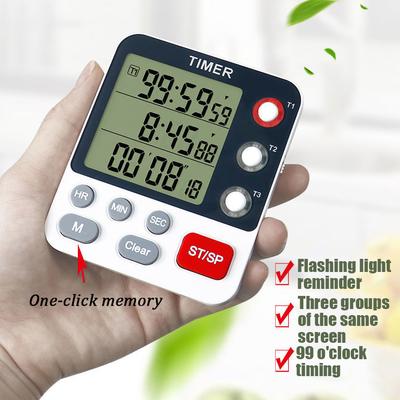 Three-channel Timer Reminder Timer Kitchen Cooking Industry Students Can Turn Off and Mute